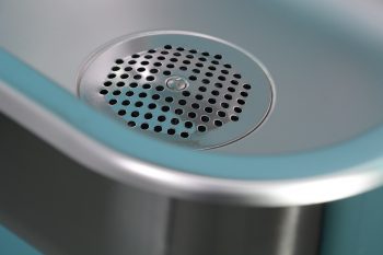 302100 Edelstahl Ausgussbecken 490 Ablaufsieb