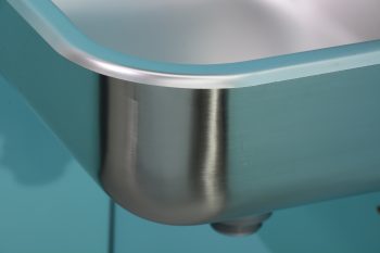302100 Edelstahl Ausgussbecken 490 Vorderkante