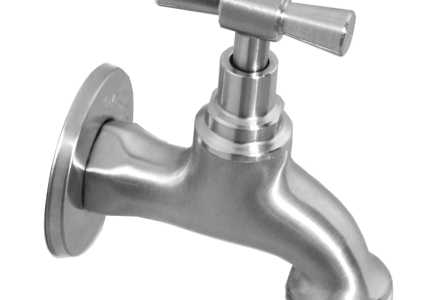 160705 Edelstahl Wandauslauf Wasserhahn DN20
