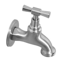 160705 Edelstahl Wandauslauf Wasserhahn DN20